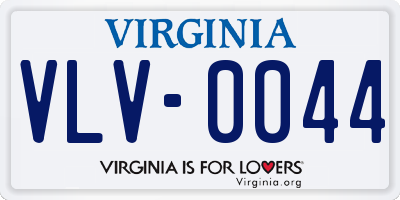 VA license plate VLV0044