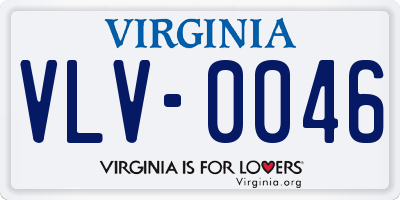 VA license plate VLV0046