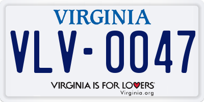 VA license plate VLV0047