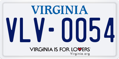 VA license plate VLV0054