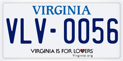 VA license plate VLV0056