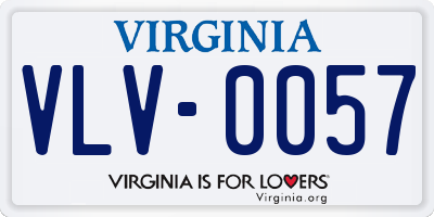 VA license plate VLV0057