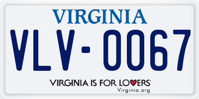VA license plate VLV0067