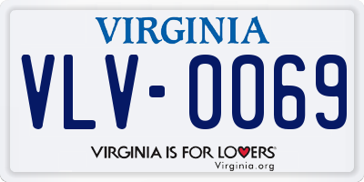 VA license plate VLV0069