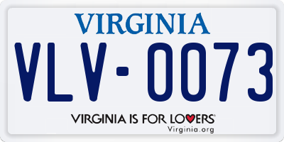 VA license plate VLV0073