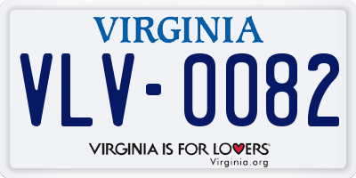 VA license plate VLV0082