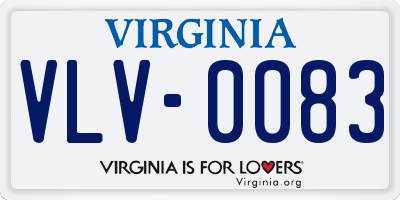 VA license plate VLV0083
