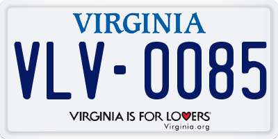 VA license plate VLV0085