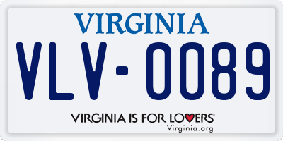 VA license plate VLV0089