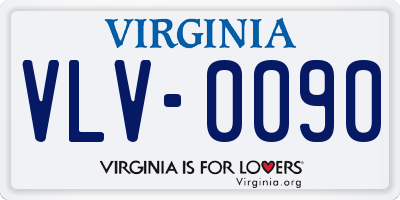 VA license plate VLV0090