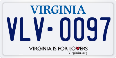 VA license plate VLV0097