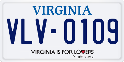 VA license plate VLV0109