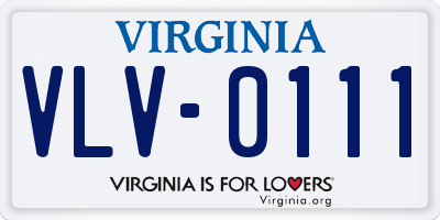 VA license plate VLV0111