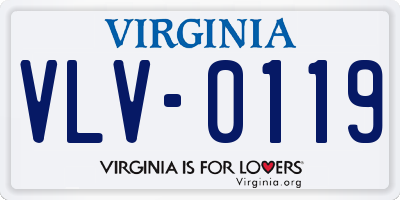 VA license plate VLV0119