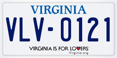 VA license plate VLV0121