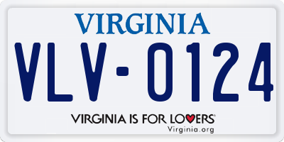 VA license plate VLV0124