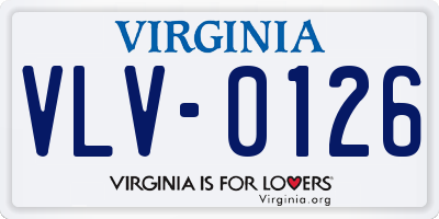 VA license plate VLV0126
