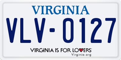 VA license plate VLV0127
