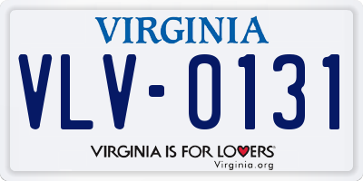 VA license plate VLV0131