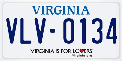 VA license plate VLV0134