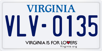 VA license plate VLV0135