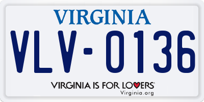 VA license plate VLV0136