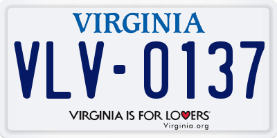 VA license plate VLV0137