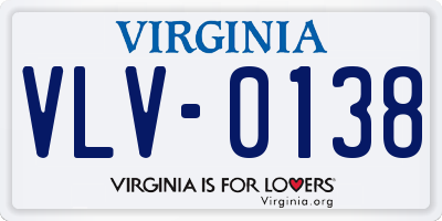 VA license plate VLV0138
