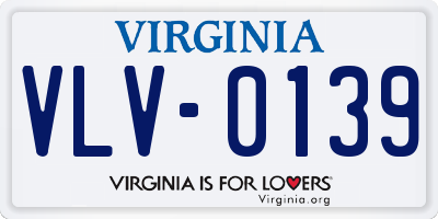 VA license plate VLV0139
