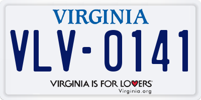VA license plate VLV0141