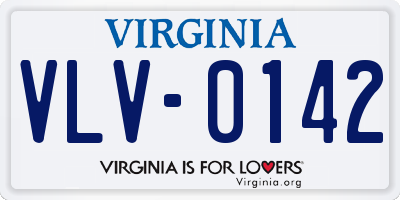 VA license plate VLV0142