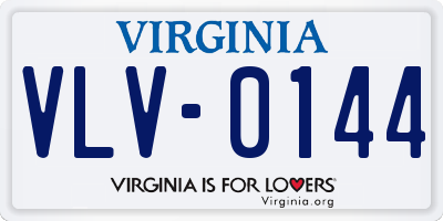 VA license plate VLV0144