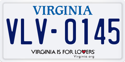 VA license plate VLV0145
