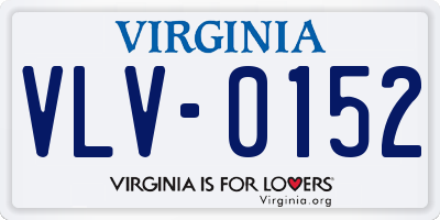 VA license plate VLV0152