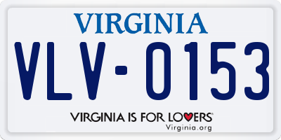 VA license plate VLV0153