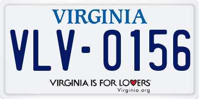VA license plate VLV0156