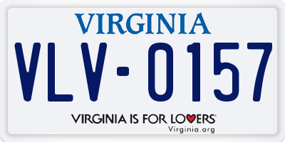 VA license plate VLV0157
