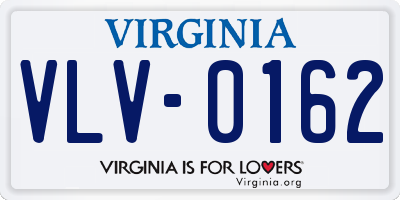 VA license plate VLV0162