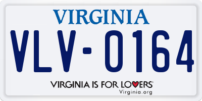 VA license plate VLV0164