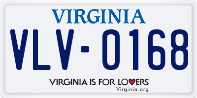 VA license plate VLV0168