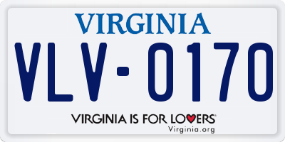 VA license plate VLV0170
