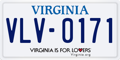 VA license plate VLV0171