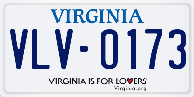 VA license plate VLV0173
