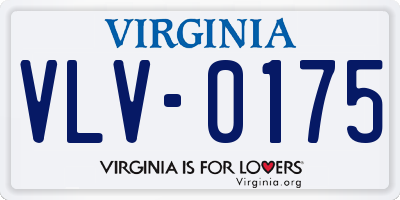 VA license plate VLV0175