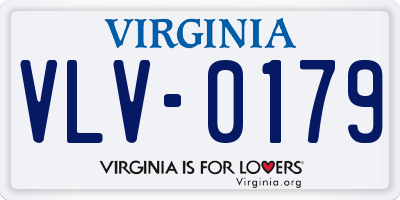 VA license plate VLV0179