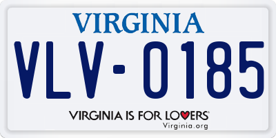 VA license plate VLV0185