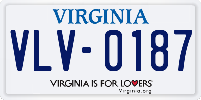 VA license plate VLV0187