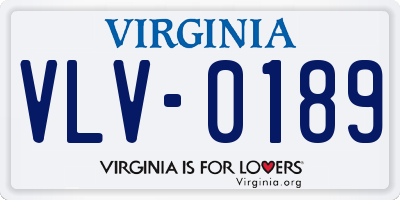 VA license plate VLV0189