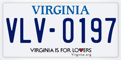 VA license plate VLV0197