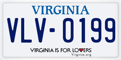 VA license plate VLV0199